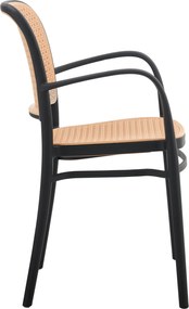 ΠΟΛΥΘΡΟΝΑ ΠΟΛΥΠΡΟΠΥΛΕΝΙΟΥ FLOW HM5938.02 ΜΑΥΡΗ ΚΑΙ ΜΠΕΖ 56x52,5x85,5Υεκ.