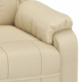 vidaXL Πολυθρόνα Ανακλινόμενη Κρεμ Υφασμάτινη