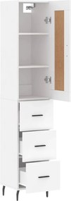 vidaXL Ντουλάπι Λευκό 34,5 x 34 x 180 εκ. από Επεξεργασμένο Ξύλο