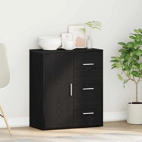 vidaXL Πλαϊνό γραφείο Μαύρη Οξυά 60 x 31 x 70 εκ Επεξεργασμένο ξύλο