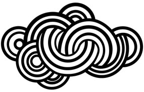 Διακοσμητικό Τοίχου Geometrical 3 891TNL1858 70x43cm Black Wallity Μέταλλο