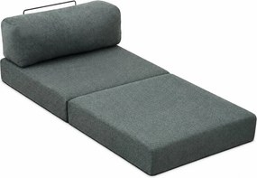 Πολυθρόνα - κρεβάτι Comfort Megapap υφασμάτινη χρώμα μέντα 95x95x75εκ.