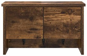 vidaXL Τοίχου Κρεμάστρα με ράφι Καπνιστό Δρύς 50 x 20 x 30 εκ.