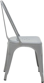 Καρέκλα Utopia pakoworld μέταλλο γκρι 44x44x85εκ