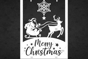 Σετ των 3 Intra απο ξύλο plywood 3mm-4mm πάχος Χριστουγεννιάτικη κάρτα με κομμένα ευχετήρια χαρτί Δίασταση 5x7 cm INTRAFABR-113450528