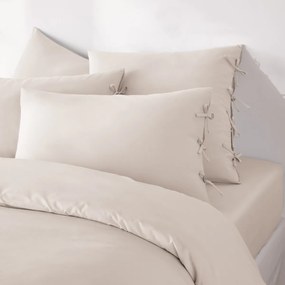 Βαμβακερή μονόχρωμη μαξιλαροθήκη με φιογκάκια, Scénario