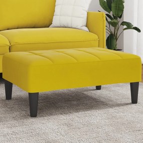 vidaXL Σκαμπό/Υποπόδιο Κίτρινο 77x55x31 εκ. Βελούδινο