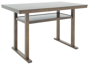 Τραπέζι μπαρ Tenor pakoworld φυσικό ξύλο rubberwood-ΜDF καρυδί 150x90x91.5εκ 250-000001