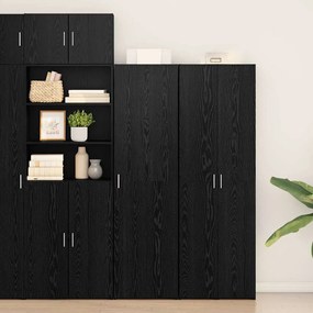 vidaXL Highboard 2 pcs Μαύρη Οξυά 50 x 42,5 x 185 εκ.