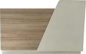Γραφείο reception Stark pakoworld σε oak-μπεζ απόχρωση 160x60x105εκ