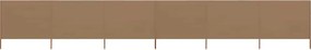 vidaXL Προστατευτικό Αέρα με 6 Πάνελ Χρώμα Taupe 800x80 εκ. Υφασμάτινο