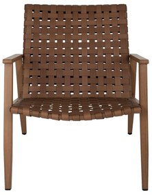 ΠΟΛΥΘΡΟΝΑ FELIPE  ΜΕΤΑΛΛΟ ΟΨΗ ΞΥΛΟΥ &amp; RATTAN ΔΕΡΜΑ-LOOK 63,5x75,5x77εκ.