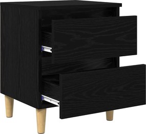 vidaXL Ντουλάπι κρεβατιού Μαύρη Οξυά 40 x 35 x 50 εκ.