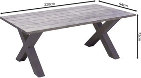 ALLEY Τραπέζι Dining Κήπου-Βεράντας ALU Grey   1τμχ