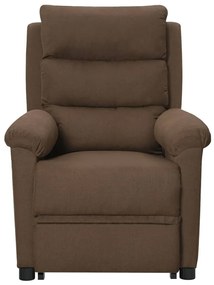 vidaXL Πολυθρόνα Μασάζ με Ανύψωση Καφέ Υφασμάτινη