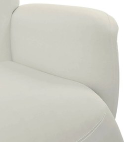vidaXL Πολυθρόνα Ανακλινόμενη με Υποπόδιο Κρεμ Βελούδινη