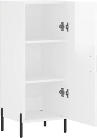 vidaXL Ντουλάπι Γυαλιστερό Λευκό 34,5x34x90 εκ. Επεξεργασμένο Ξύλο