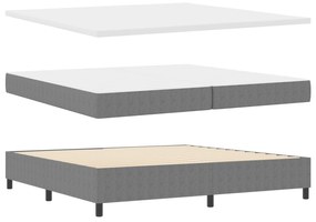 vidaXL Κρεβάτι με Βάση Στρώματος & LED Ανοιχτό Γκρι 200x200 εκ. Βελούδο