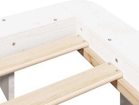 vidaXL Σκελετός Κρεβ. Χωρίς Στρώμα Λευκό 120x200 εκ Μασίφ Πεύκο