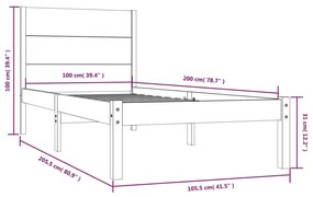 ΠΛΑΙΣΙΟ ΚΡΕΒΑΤΙΟΥ ΛΕΥΚΟ 100 X 200 ΕΚ. ΑΠΟ ΜΑΣΙΦ ΞΥΛΟ ΠΕΥΚΟΥ 3104144