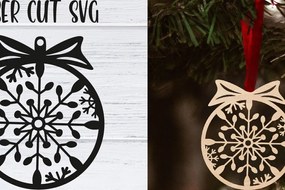 Σετ των 3 Intra απο ξύλο plywood 3mm-4mm πάχος Χριστουγεννιάτικο Στολίδι | Δίασταση 8x8 cm INTRAFABR-37985431