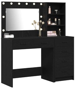 vidaXL Τραπέζι περιποίησης με συρτάρι 2 pcs Μαύρο 78.5 x 41 x 135 εκ