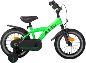 Thunder 14 Inch 22 cm Boys Coaster Brake Neon GreenBlackAMIGO