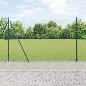 vidaXL Εξαγωνικός Φράχτης Πράσινος 1.5x10 m Χάλυβας