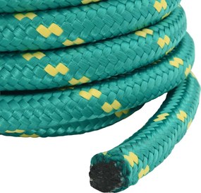 vidaXL Σχοινί Boat 50 χιλ. 10 m Πράσινο polypropylene