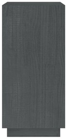 vidaXL Βιβλιοθήκη Γκρι 40 x 35 x 71 εκ. από Μασίφ Ξύλο Πεύκου