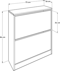Παπουτσοθήκη Λευκό POBEFE 73x26x84