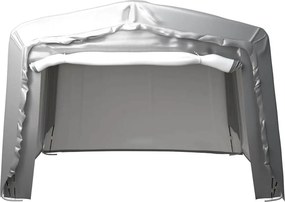 vidaXL Τέντα Αποθήκευσης Γκρι 370 x 370 εκ. Ατσάλινη