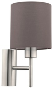 Φωτιστικό Τοίχου Pasteri 94927 Anthracite-Brown Eglo Μέταλλο,Ύφασμα