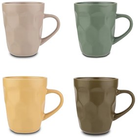 Κούπα stoneware 380ml 1Τμχ Σε 4 Χρώματα