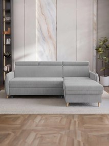 Γωνιακός Καναπές Boho-Γκρι Ανοιχτό-Δεξιά