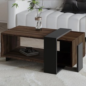 Τραπεζάκι Σαλονιού Καρυδί / Ανθρακί FRUA 90x49x40