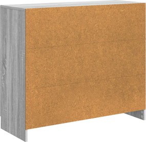 vidaXL Πλαϊνό γραφείο Γκρι Sonoma 89 x 34,5 x 77 εκ.