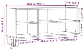 Έπιπλο Τηλεόρασης Sonoma Δρυς 103,5 x 30 x 50 εκ. Επεξεργ. Ξύλο - Καφέ