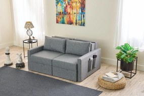Διθέσιος Καναπές Κρεβάτι Γκρι DUMOL 110x155x72