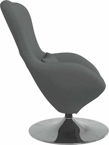 vidaXL Κάθισμα-αυγό Σκούρο Γκρι 63 x 73 x 90 εκ ύφασμα