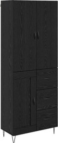 vidaXL Highboard 2 pcs Μαύρη Οξυά 69,5 x 34 x 180 εκ.