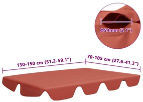 vidaXL Πανί Ανταλλακτικό για Κούνια Κήπου Τερακότα 150/130x105/70 εκ.
