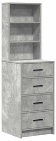 vidaXL Τραπέζι περιποίησης με συρτάρι 2 pcs Γκρι 50 x 41 x 135 εκ