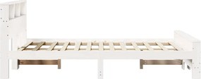 vidaXL Σκελετός Κρεβατιού Λευκό 150 x 200 cm Επεξεργασμένο ξύλο