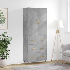 vidaXL Ντουλάπι Γκρι Σκυροδέματος 69,5x34x180 εκ. Επεξεργασμένο Ξύλο