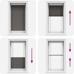 vidaXL Πλισέ περσίδα Μαύρο 75x150 cm Πλάτος υφάσματος 74,4 cm