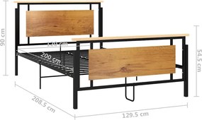 vidaXL Πλαίσιο Κρεβατιού 120 x 200 εκ. Μεταλλικό