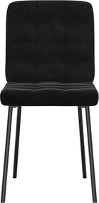vidaXL Καρέκλες Τραπεζαρίας 6 τεμ. Μαύρες Βελούδινες