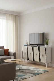 Stewehome Κονσόλα πολύχρηστο ντουλάπι ράφι για γωνιά καφέ και βάση τηλεόρασης 120x32x79 cm