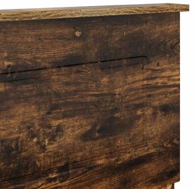 vidaXL Κεφαλάρι Καπνιστό Δρύς 140 cm Επεξεργασμένο ξύλο